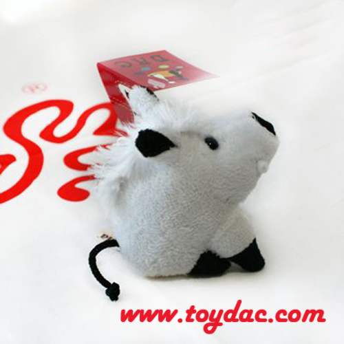 Плюшевый брелок для ключей с мультяшным белым кроликом