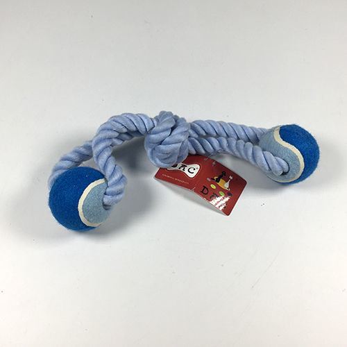 Игрушка для собак из веревки с резиновым мячом
