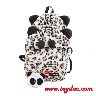 Плюшевый рюкзак с леопардовым принтом