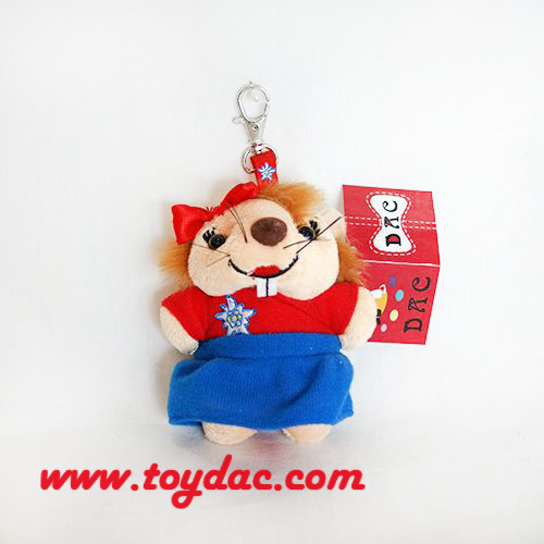 Плюшевая сумка для ключей из фетра с животными