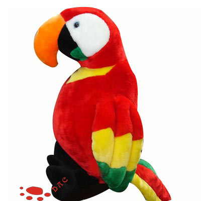 Плюшевая игрушка-цветной попугай для невесты