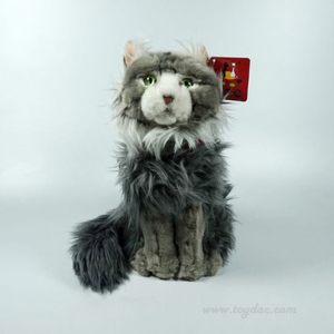 Плюшевая игрушка «Дикое животное» серого цвета «Кошка» 