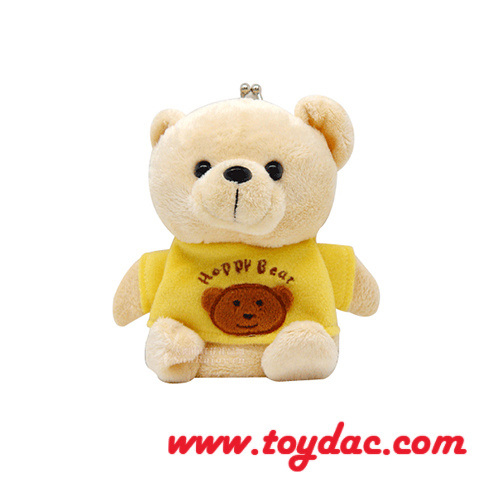 Игрушка-брелок для ключей с меховым коричневым кроликом