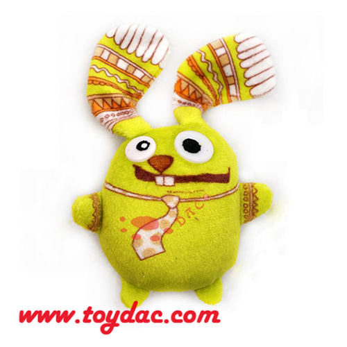 Плюшевый брелок для ключей с мультяшным белым кроликом