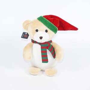 Рождественское украшение с плюшевым мишкой в ​​шапке