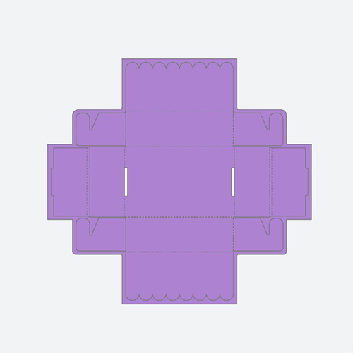 Детский подарок, декоративная бумажная коробка с бордюром 