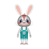 3D форма мультяшной куклы-кролика 